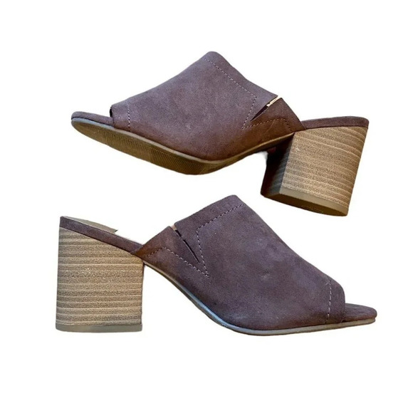 Universal Thread Shoes - Universal Thread Women’s Shoes Open Toe Block Heel Chunky Faux Suede 6